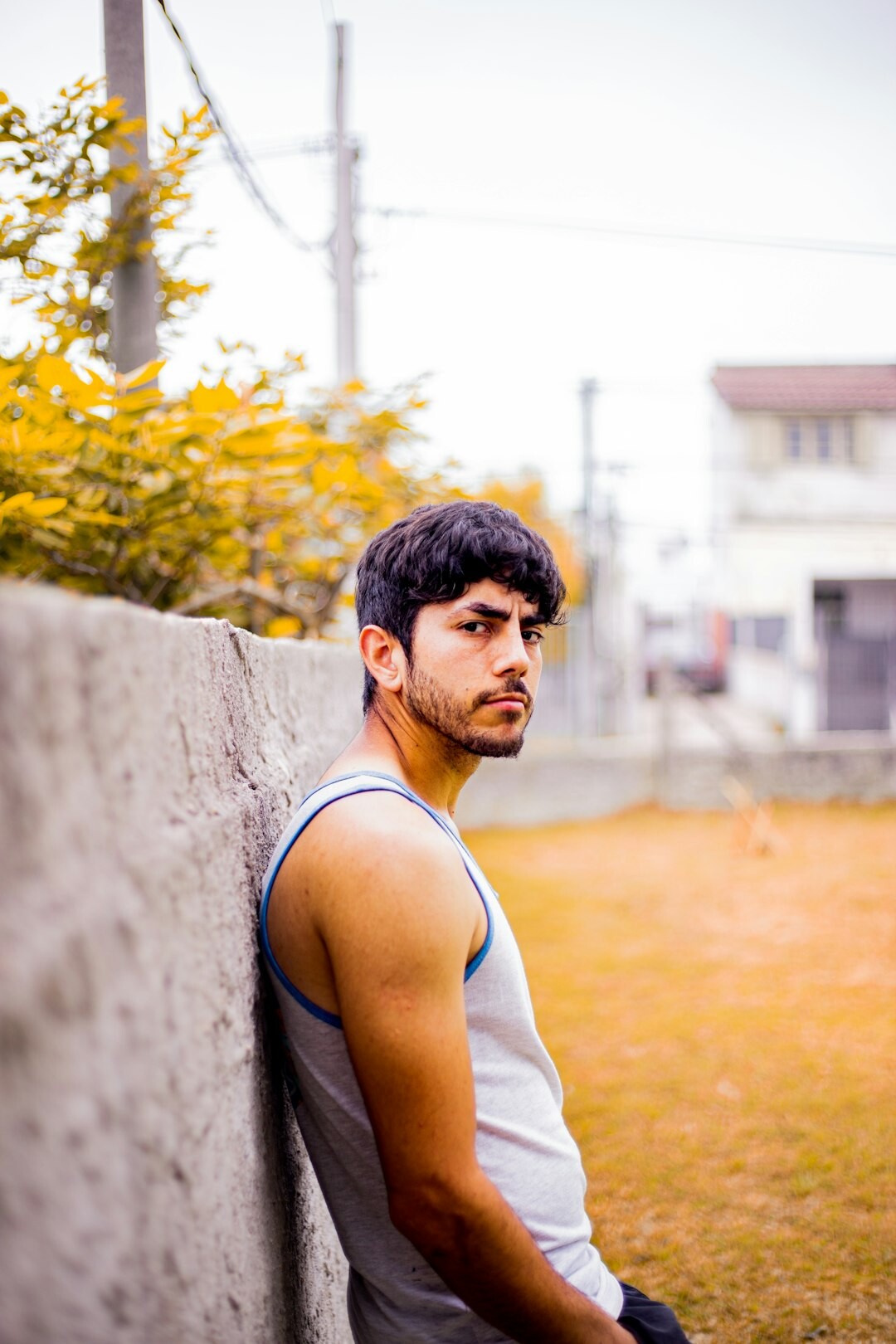 Portrait of a young Chilean man of Mapuche heritage